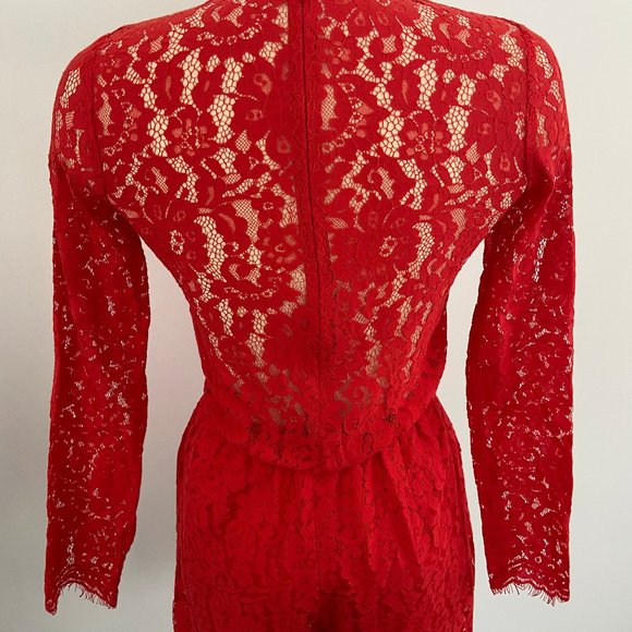 RED Lace romper - Picture 2 of 4